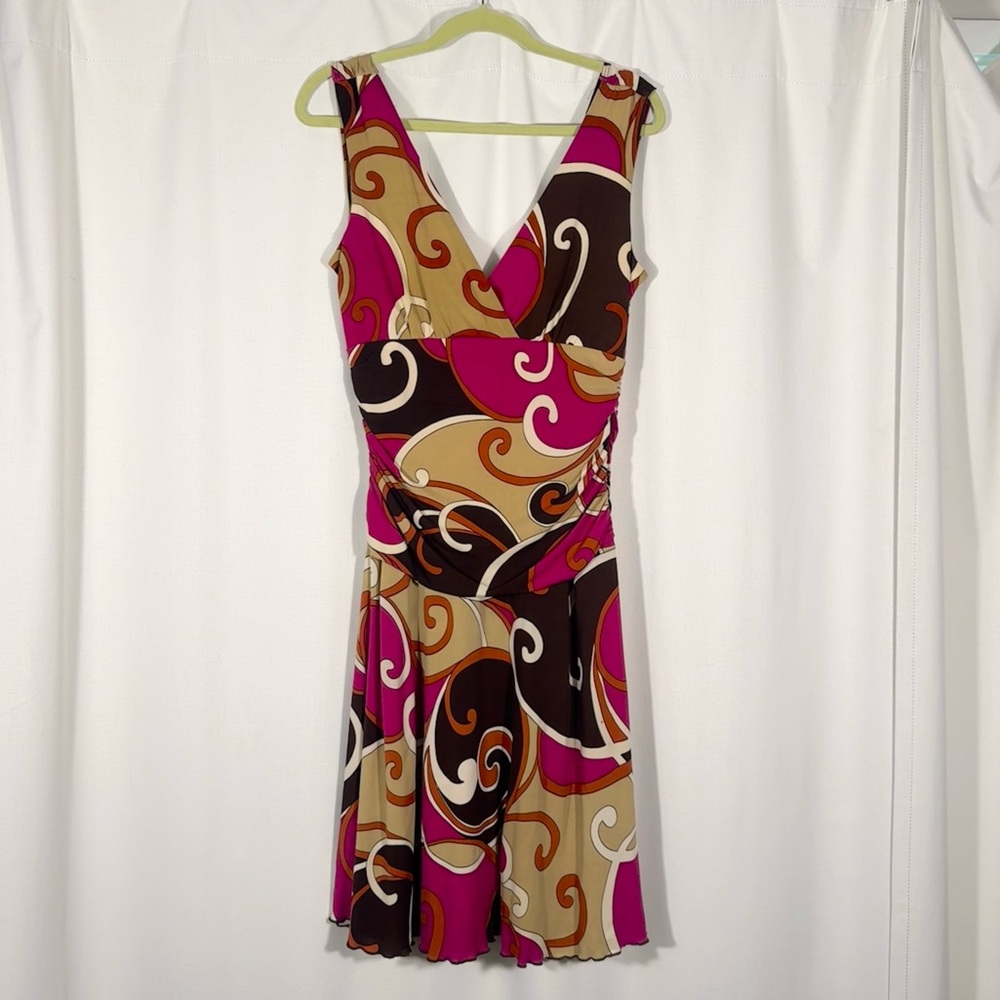 Vintage Heart Soul Y2K Swirl Print Mini Dress